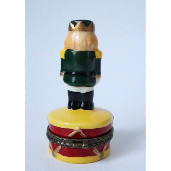 Vintage Porcelain Nutcracker Ring Box Trinket Box - Picture 3 of 5